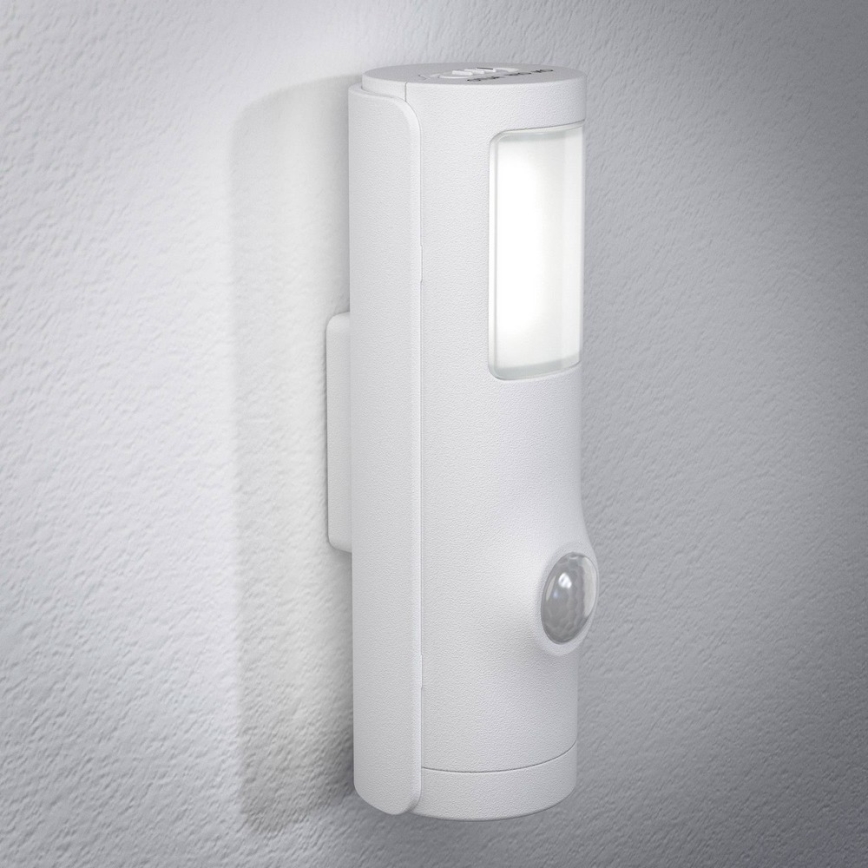 Osram - LED orijentaciono svetlo sa senzorom pokreta i sumraka NIGHTLUX LED/0,35W/3xAAA IP54 bela