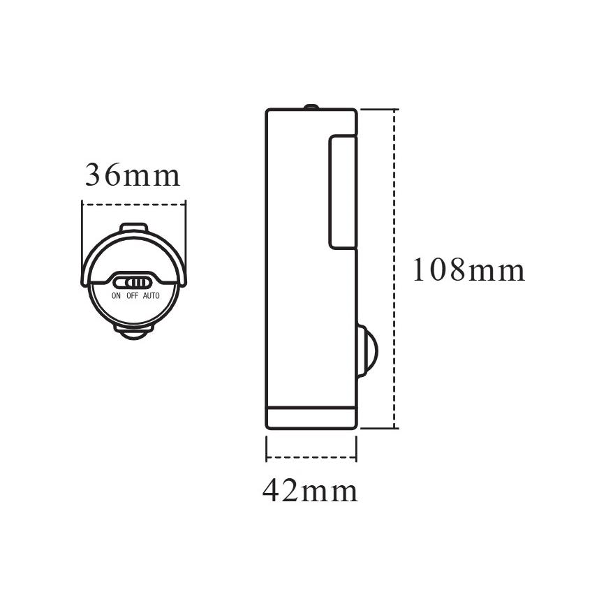 Osram - LED orijentaciono svetlo sa senzorom pokreta i sumraka NIGHTLUX LED/0,35W/3xAAA IP54 bela