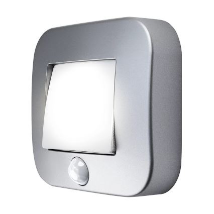 Osram - LED orijentaciono svetlo sa senzorom NIGHTLUX LED/0,3W/3xAAA IP54 srebrna