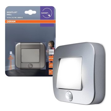 Osram - LED orijentaciono svetlo sa senzorom NIGHTLUX LED/0,3W/3xAAA IP54 srebrna