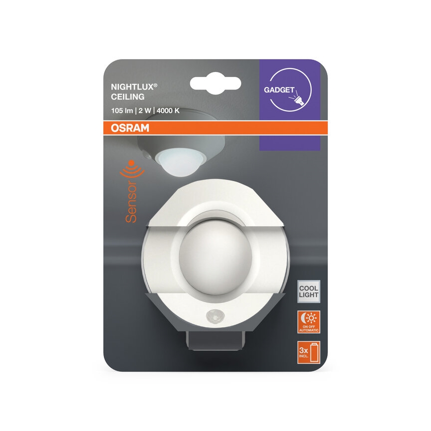 Osram - LED orijentaciono svetlo sa senzorom NIGHTLUX LED/2W/3xAA belo