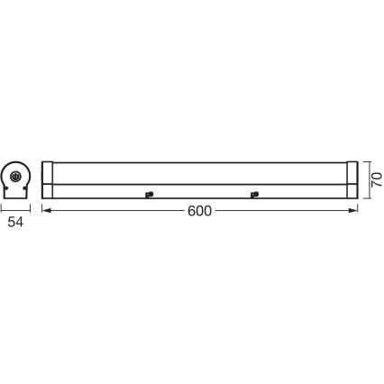Osram - prigušiva LED rasveta za kupatilska ogledala ORBIS TUBE LED/12W/230V 3000/4000K 60 cm IP44 bela