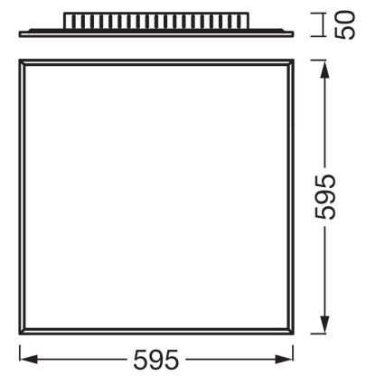 Osram - LED panel PLANON površinski montiran/40W/230V 59,5x59,5 cm beli