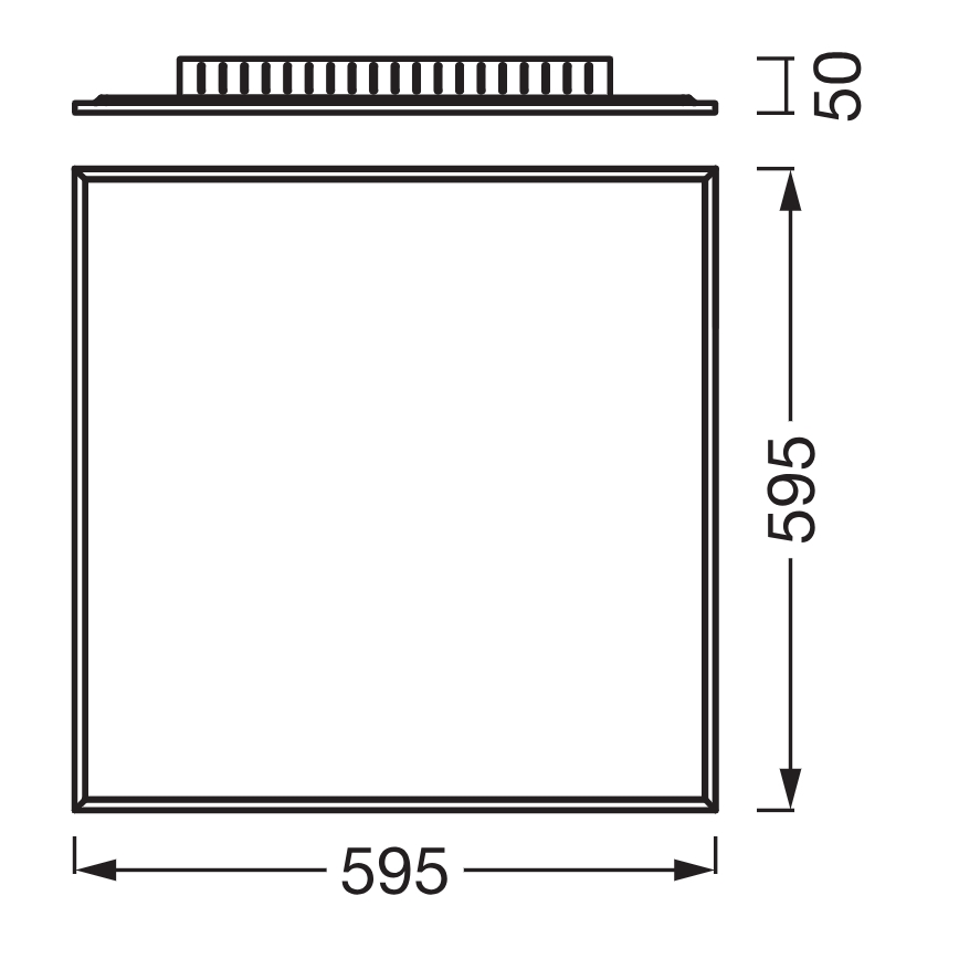 Osram - LED panel PLANON površinski montiran/40W/230V 59,5x59,5 cm beli