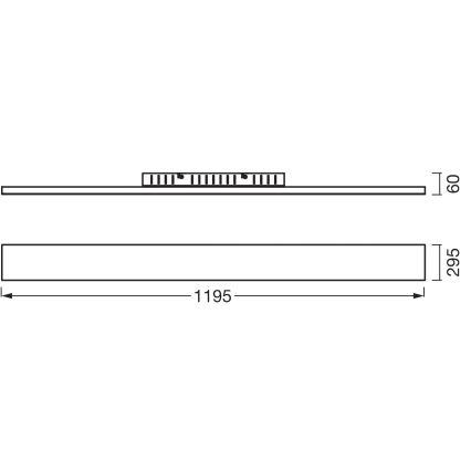 Osram - LED panel za površinsku montažu PLANON LED/40W/230V 3000K 30x120 cm bela