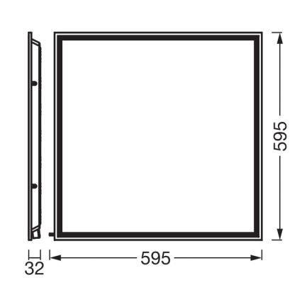 Osram - LED panel za spušteni plafon ESSENTIAL LED/40W/230V 3000/4000/6500K 60x60 cm UGR19