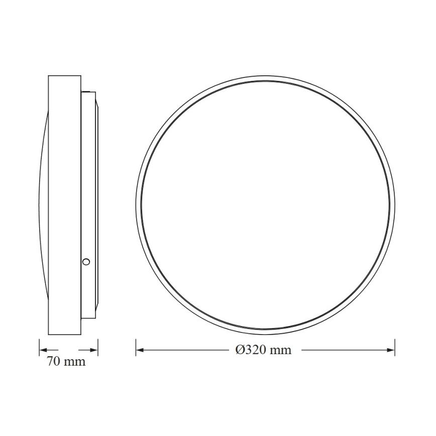 Osram - LED plafonsko svetlo sa senzorom sumraka CEILING LUXO LED/18W/230V prečnika 32 cm srebrno