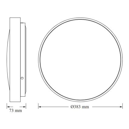 Osram - LED plafonsko svetlo CEILING LUXO LED/24W/230V prečnik 38 cm bela