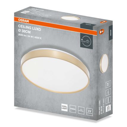 Osram - LED plafonsko svetlo CEILING LUXO LED/24W/230V prečnik 38 cm zlatno
