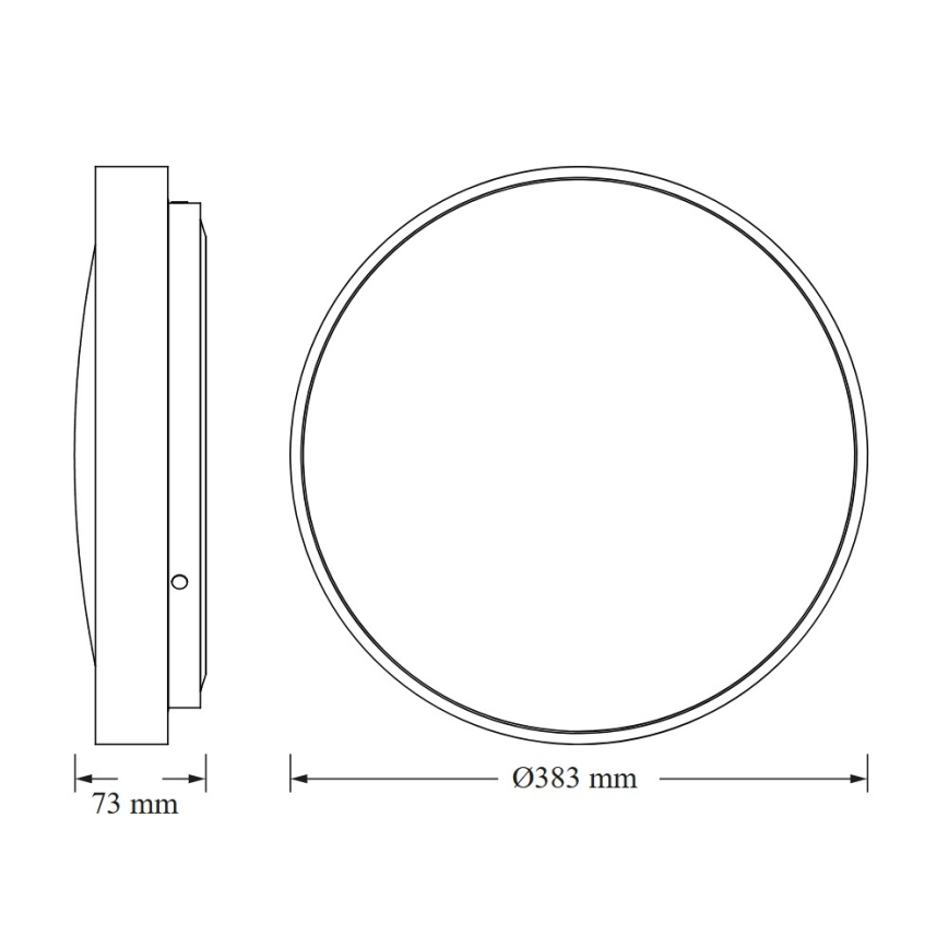 Osram - LED plafonsko svetlo CEILING LUXO LED/24W/230V Ø 38 cm srebrno
