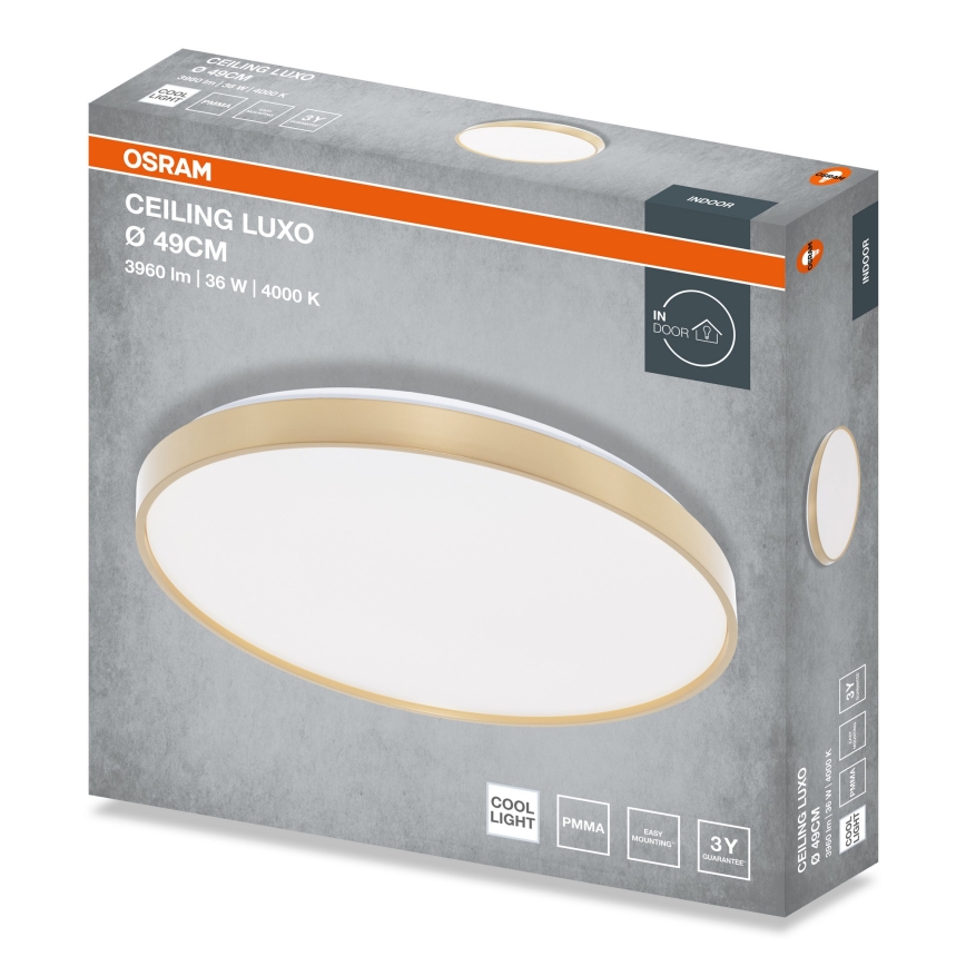 Osram - LED plafonsko svetlo CEILING LUXO LED/36W/230V prečnika 49 cm zlatno