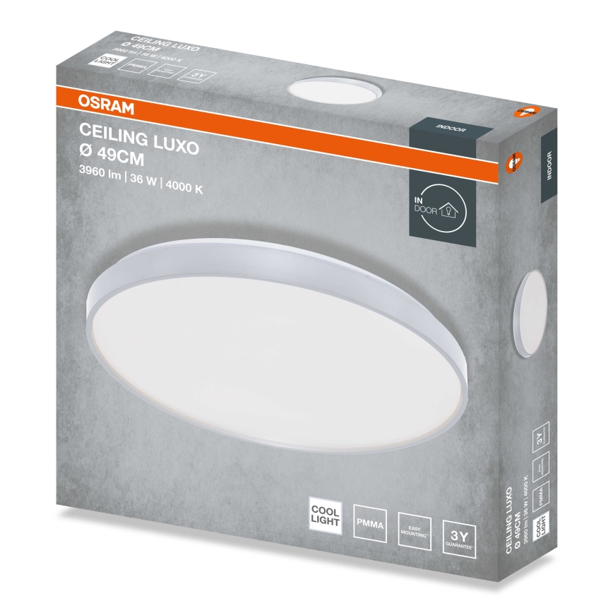 Osram - LED plafonsko svetlo CEILING LUXO LED/36W/230V Ø 49 cm srebrna