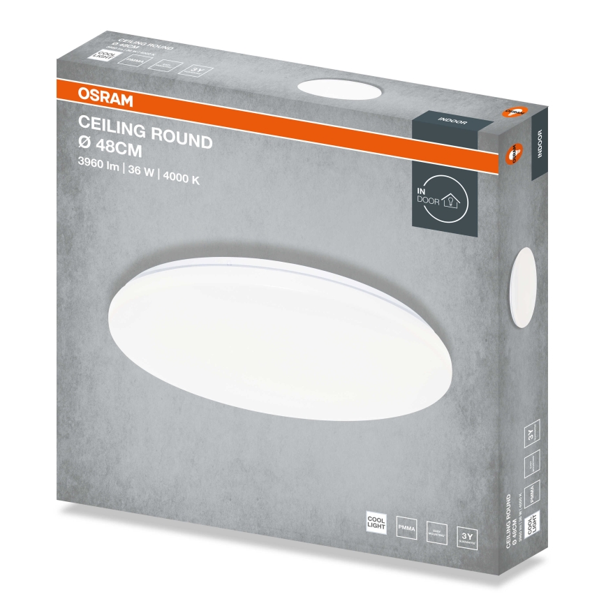 Osram - LED plafonsko svetlo CEILING ROUND LED/36W/230V 4000K, prečnik 48 cm, belo