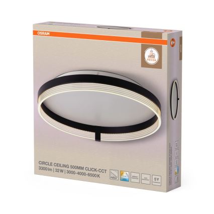 Osram - LED plafonsko svetlo DECOR CIRCLE LED/32W/230V 3000/4000/6500K Ø 50 cm crna/bela