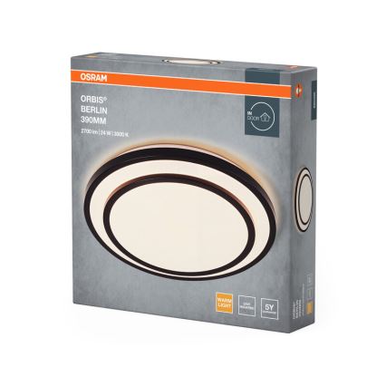 Osram - LED plafonsko svetlo ORBIS BERLIN LED/24W/230V prečnik 39 cm crna