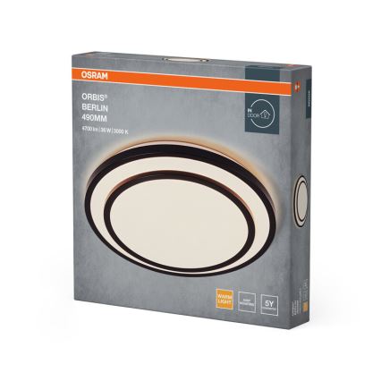 Osram - LED plafonsko svetlo ORBIS BERLIN LED/36W/230V prečnik 49,2 cm crno