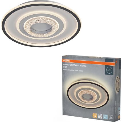 Osram - LED plafonsko svetlo ORBIS CRISTALLY LED/50W/230V 2700/4000/6000K prečnik 43 cm bela/crna