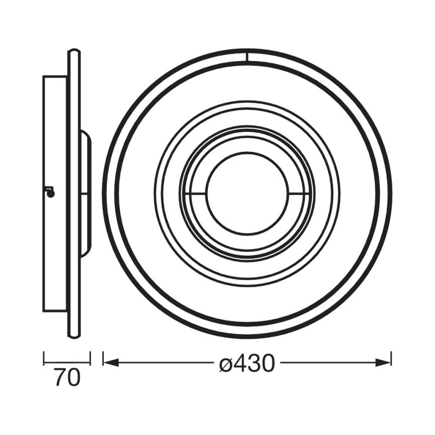 Osram - LED plafonsko svetlo ORBIS CRISTALLY LED/50W/230V 2700/4000/6000K prečnik 43 cm bela/crna