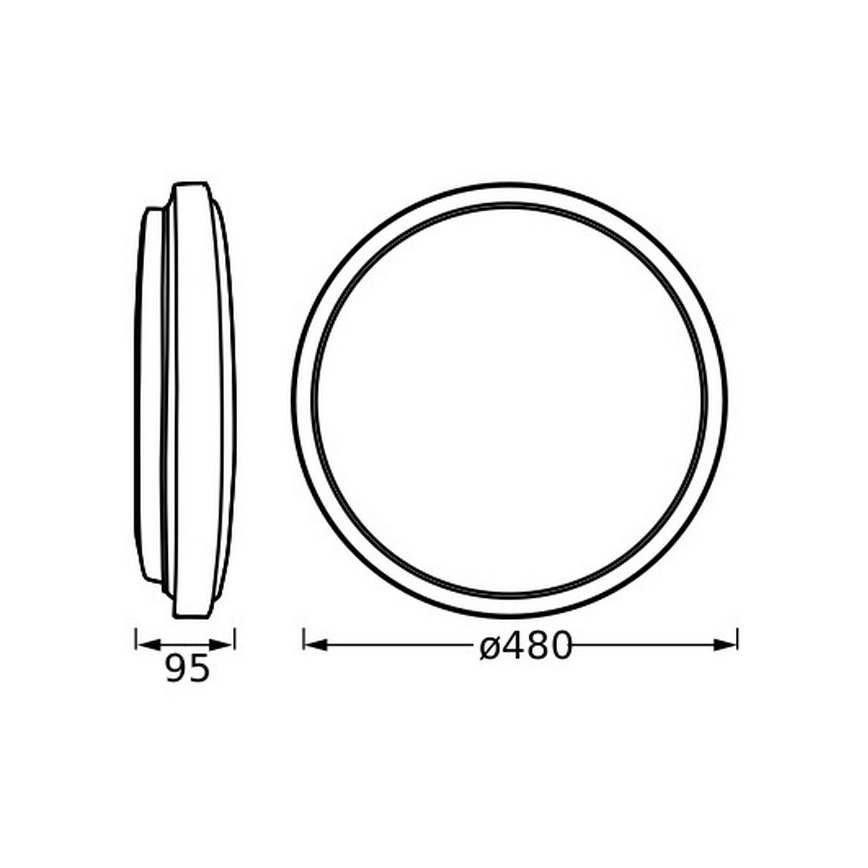 Osram - LED plafonsko svetlo ORBIS LONDON LED/36W/230V prečnik 48 cm belo