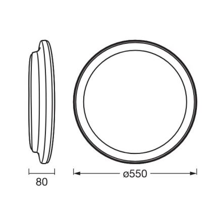 Osram - LED plafonsko svetlo ORBIS PEDERSON LED/36W/230V Ø 55 cm belo