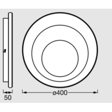 Osram - LED plafonsko svetlo ORBIS SPIRAL LED/27W/230V prečnik 40 cm belo