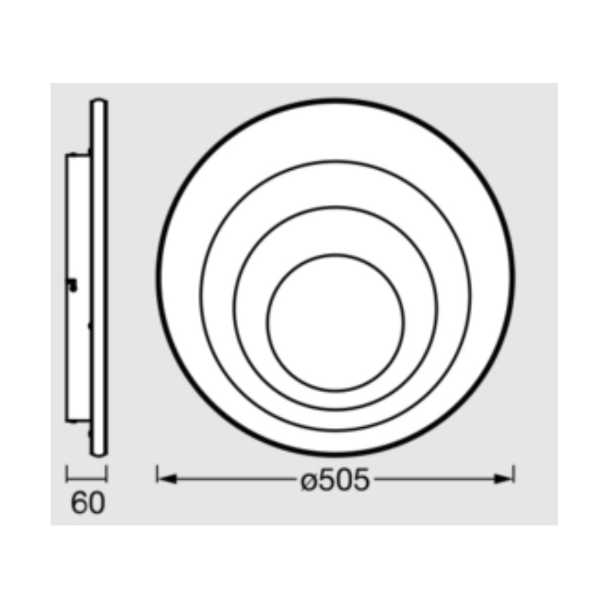 Osram - LED plafonsko svetlo ORBIS SPIRAL LED/42W/230V prečnik 50,5 cm belo