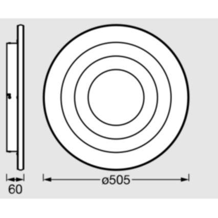 Osram - LED plafonsko svetlo ORBIS SPIRAL LED/42W/230V prečnika 50,5 cm belo