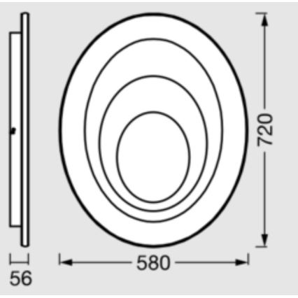 Osram - LED plafonsko svetlo ORBIS SPIRAL LED/63W/230V belo