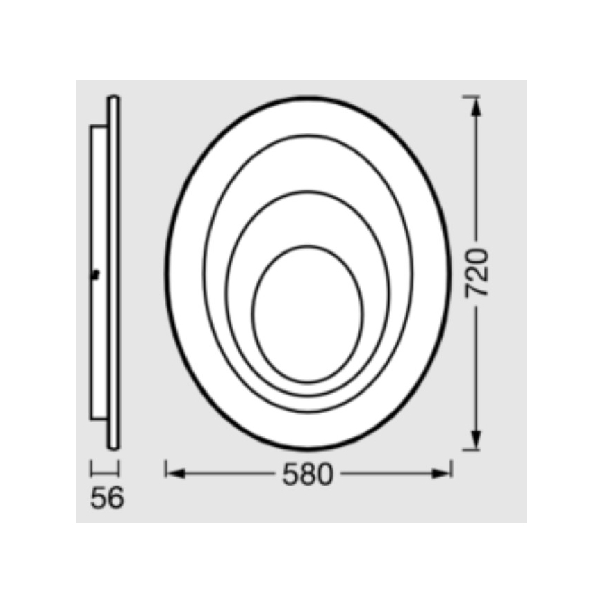 Osram - LED plafonsko svetlo ORBIS SPIRAL LED/63W/230V belo