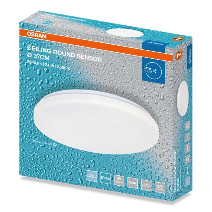 Osram - LED stropno svetlo za kupatilo sa senzorom sumraka CEILING ROUND LED/24W/230V 6500K fi 37 cm IP44 belo