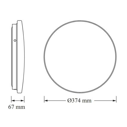 Osram - LED plafonsko svetlo za kupatilo CEILING ROUND LED/24W/230V 4000K prečnik 37 cm IP44 belo