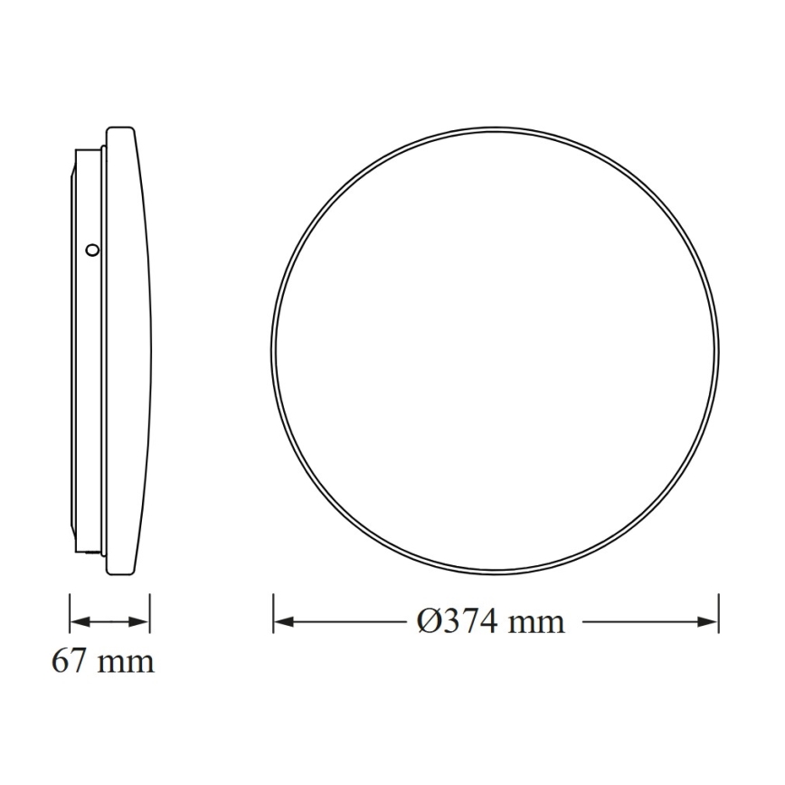Osram - LED plafonsko svetlo za kupatilo CEILING ROUND LED/24W/230V 4000K prečnik 37 cm IP44 belo