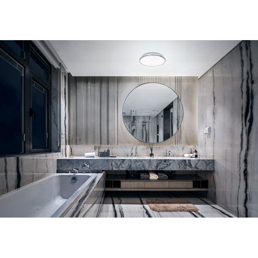 Osram - LED plafonsko svetlo za kupatilo DISC LED/18W/230V 3000/4000K prečnik 30 cm IP44 srebrna