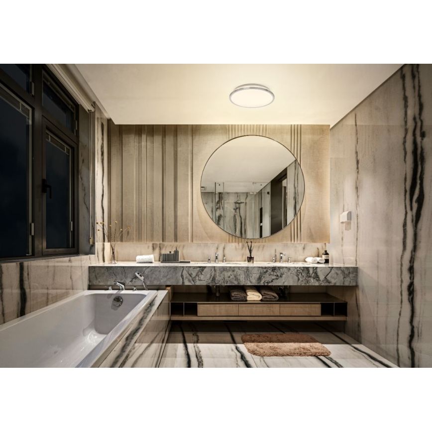 Osram - LED plafonsko svetlo za kupatilo DISC LED/18W/230V 3000/4000K prečnik 30 cm IP44 srebrna