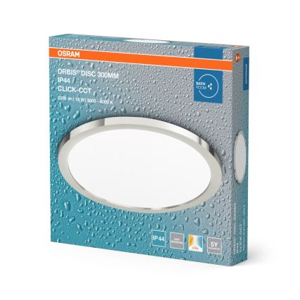 Osram - LED plafonsko svetlo za kupatilo DISC LED/18W/230V 3000/4000K prečnik 30 cm IP44 srebrna