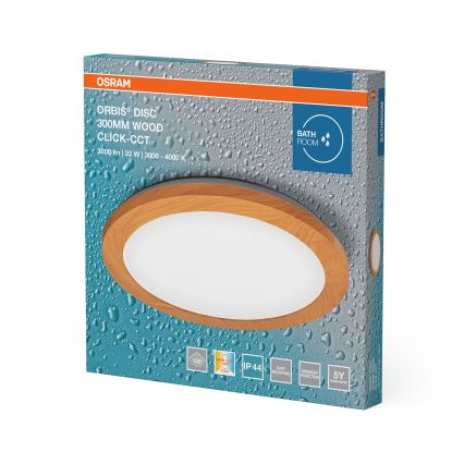 Osram - LED kupatilsko plafonsko svetlo ORBIS DISC LED/22W/230V 3000/4000K prečnik 30 cm IP44 braon