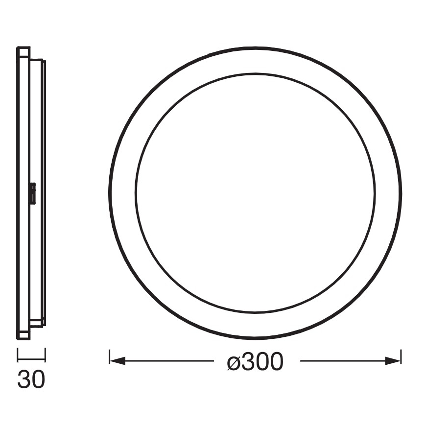 Osram - LED kupatilsko plafonsko svetlo ORBIS DISC LED/22W/230V 3000/4000K prečnik 30 cm IP44 braon