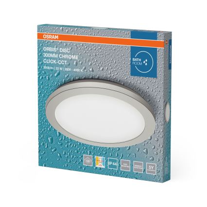 Osram - LED plafonsko svetlo za kupatilo ORBIS DISC LED/22W/230V 3000/4000K prečnik 30 cm IP44 matni hrom