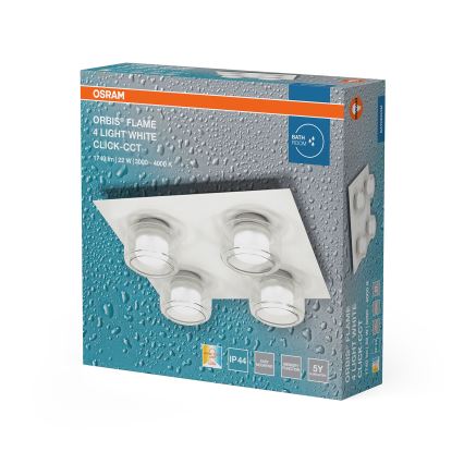 Osram - LED plafonsko svetlo za kupatilo ORBIS FLAME 4xLED/5,5W/230V 3000/4000K IP44 bela