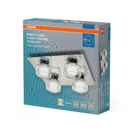 Osram - LED plafonsko svetlo za kupatilo ORBIS FLAME 4xLED/5,5W/230V 3000/4000K IP44 sjajni hrom
