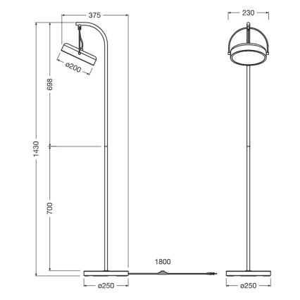 Osram - LED podna lampa DECOR PUCK LED/12W/230V CRI 90 crna