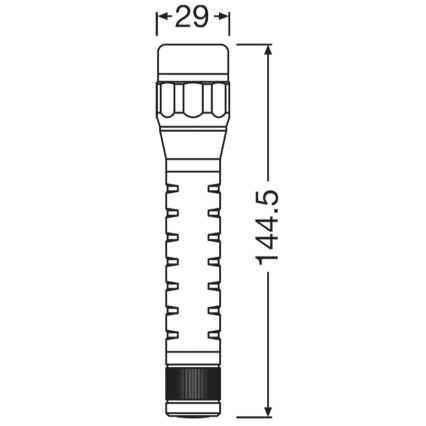 Osram - prigušiva LED ručna lampa LEDINSPECT TORCH 350 ESSENTIAL LED/4W/2xAAA IP44