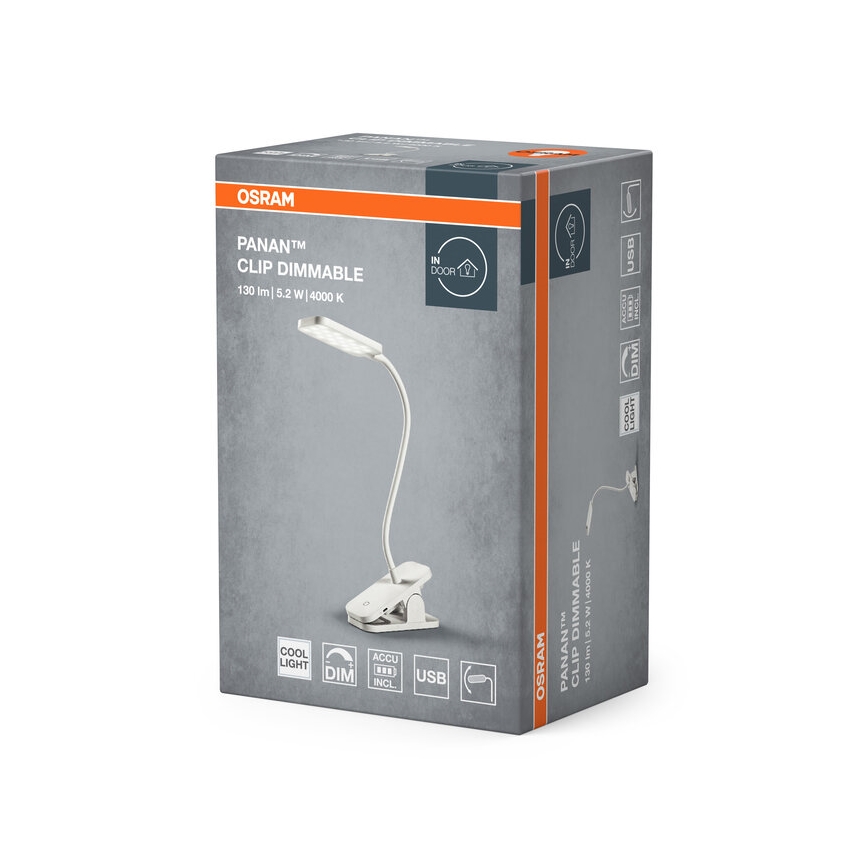 Osram - LED prigušiva dodirna stona lampa PANAN LED/5,2W/5V 1200 mAh