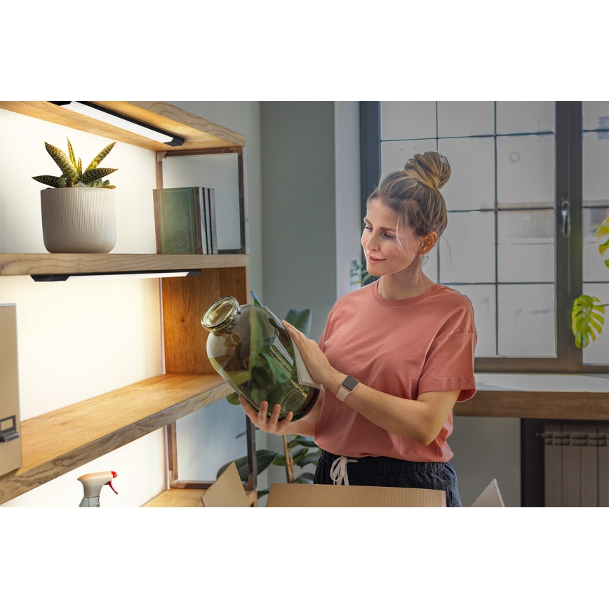 Osram - LED prigušiva svetlo za ugradnju ispod kuhinjskih elemenata sa senzorom pokreta LINEAR EDGE LED/8W/230V 3000/4000/6500K 50 cm crno