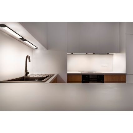 Osram - LED prigušiva svetlo za ugradnju ispod kuhinjskih elemenata sa senzorom pokreta LINEAR EDGE LED/8W/230V 3000/4000/6500K 50 cm crno