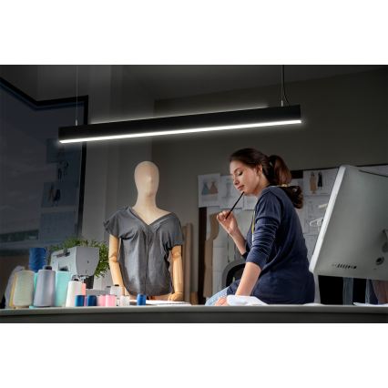 Osram - LED prigušiva viseća lampa na sajli OFFICE LINE LED/42W/230V 4000K 112,6 cm crna