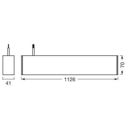 Osram - LED prigušiva viseća lampa na sajli OFFICE LINE LED/42W/230V 4000K 112,6 cm crna