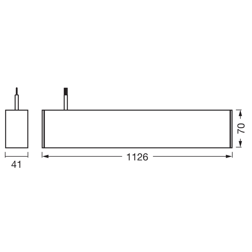 Osram - LED prigušiva viseća lampa na sajli OFFICE LINE LED/42W/230V 4000K 112,6 cm crna