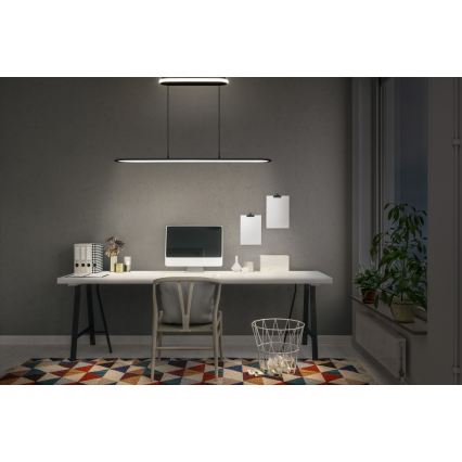 Osram - LED prigušiva luster na sajli OFFICE LINE LED/57W/230V 4000K 100 cm CRI 90 crna