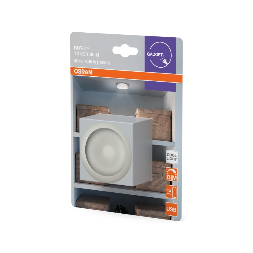 Osram - LED prigušiva orijentaciono svetlo DOT-IT LED/0,45W/5V 500 mAh belo
